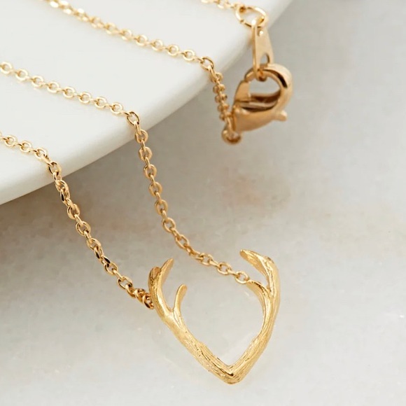 Gold dipped Antler Necklace ~ NWT - Picture 7 of 9